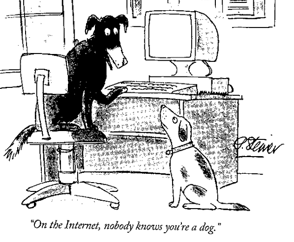 on the internet nobody knows your a dog